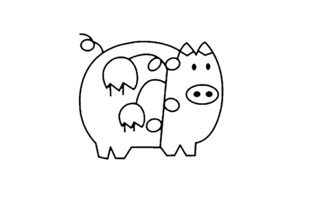 Dibujos para imprimir : Cerdito 05 – 10 Doigts
