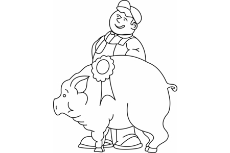 Dibujos para imprimir : Cerdo 06 – 10 Doigts
