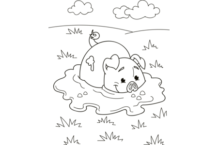 Dibujos para imprimir : Cerdo 10 – 10 Doigts