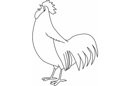 Dibujos para imprimir : Gallo 01 – 10 Doigts