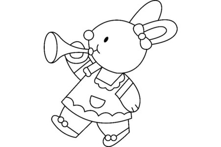 Dibujos para imprimir : Conejo06 – 10 Doigts