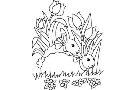 Dibujos para imprimir : Conejo12 – 10 Doigts