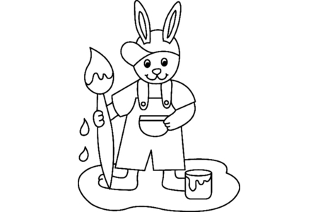 Dibujos para imprimir : Conejo16 – 10 Doigts