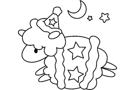 Dibujos para imprimir : Oveja 01 – 10 Doigts