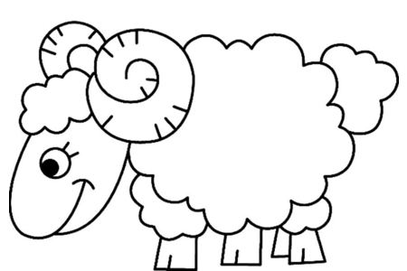 Dibujos para imprimir : Oveja 02 – 10 Doigts