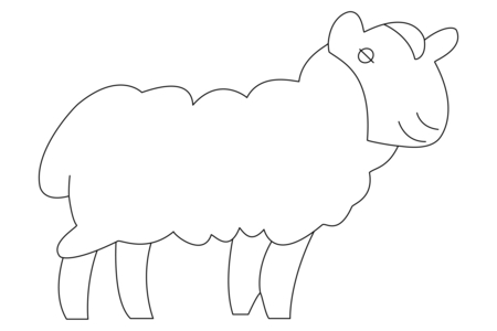 Dibujos para imprimir : Oveja 08 – 10 Doigts