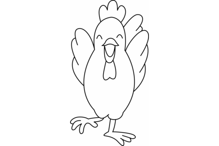 Dibujos para imprimir : Gallina 03 – 10 Doigts