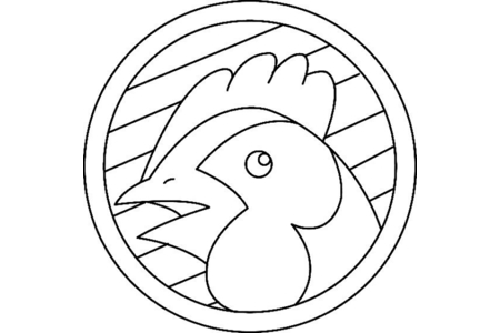 Dibujos para imprimir : Gallina 08 – 10 Doigts