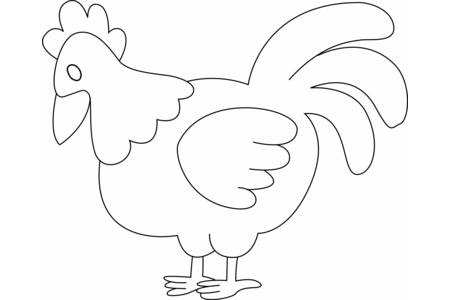Dibujos para imprimir : Gallina 10 – 10 Doigts