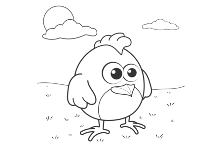 Dibujos para imprimir : Gallina 12 – 10 Doigts