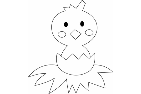 Printable coloring pages: Chick 01 – 10 Doigts
