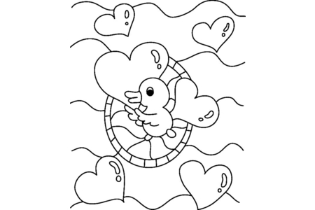 Printable coloring pages: Chick 02 – 10 Doigts