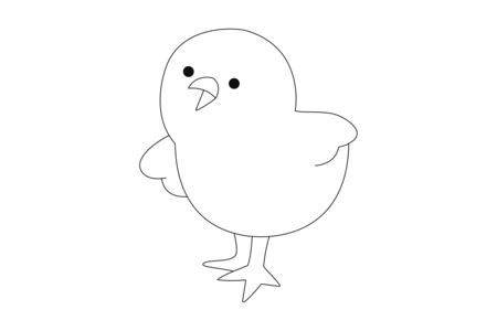 Dibujos para imprimir : Pollito 03 – 10 Doigts