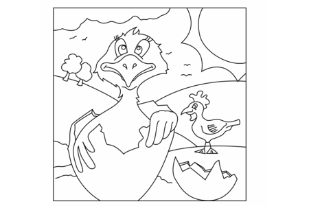 Dibujos para imprimir : Pollito 04 – 10 Doigts