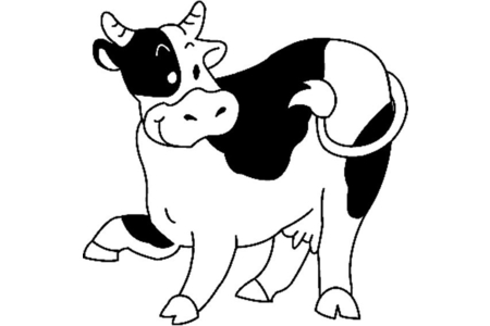 Dibujos para imprimir : Vaca 02 – 10 Doigts