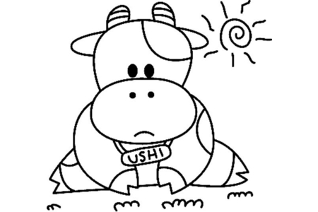 Dibujos para imprimir : Vaca 04 – 10 Doigts