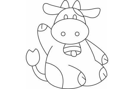 Dibujos para imprimir : Vaca 06 – 10 Doigts