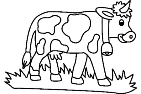 Dibujos para imprimir : Vaca 07 – 10 Doigts