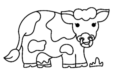 Dibujos para imprimir : Vaca 08 – 10 Doigts