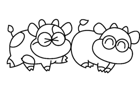 Dibujos para imprimir : Vaca 09 – 10 Doigts