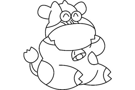 Dibujos para imprimir : Vaca 10 – 10 Doigts