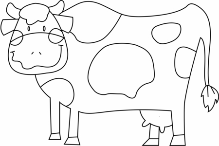 Dibujos para imprimir : Vaca 11 – 10 Doigts