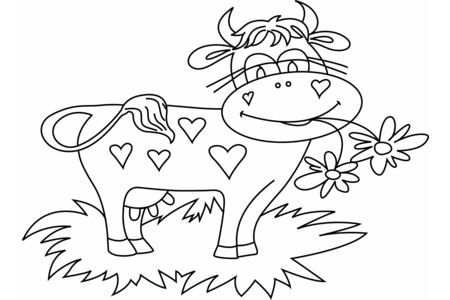 Dibujos para imprimir : Vaca 14 – 10 Doigts