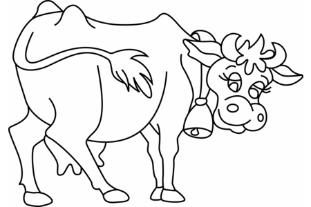 Dibujos para imprimir : Vaca 15 – 10 Doigts
