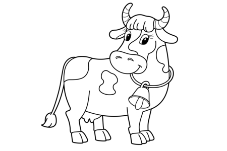 Dibujos para imprimir : Vaca 16 – 10 Doigts