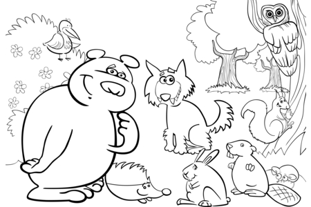 Dibujos para imprimir : Animales-bosque1 – 10 Doigts