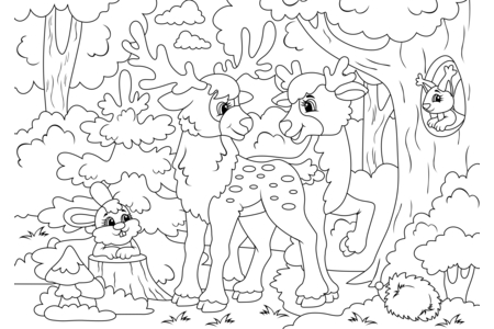 Dibujos para imprimir : Animales-bosque12 – 10 Doigts