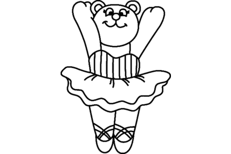 Printable coloring pages: Bear 007 – 10 Doigts