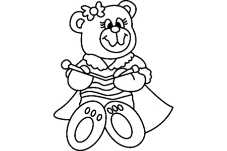 Dibujos para imprimir : Osito 016 – 10 Doigts