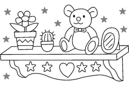 Printable coloring pages: Bear 02 – 10 Doigts
