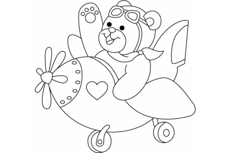 Dibujos para imprimir : Osito 024 – 10 Doigts