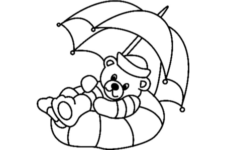Printable coloring pages: Teddy Bear 028 – 10 Doigts