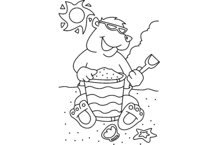 Printable coloring pages: Little Bear 031 – 10 Doigts