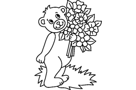 Dibujos para imprimir : Osito 034 – 10 Doigts