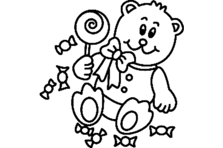 Dibujos para imprimir : Osito 037 – 10 Doigts