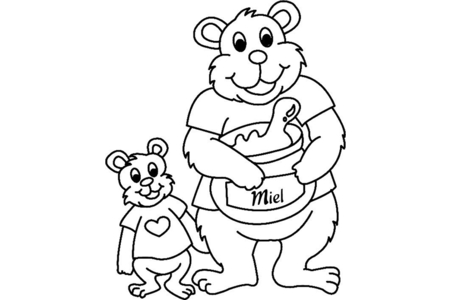 Dibujos para imprimir : Osito 045 – 10 Doigts