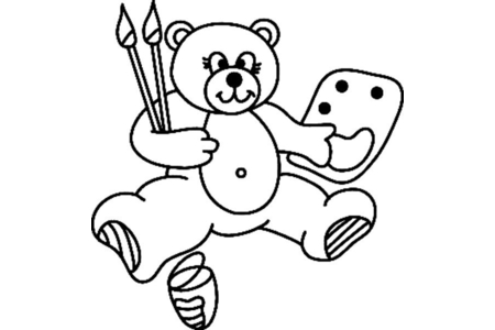 Dibujos para imprimir : Osito 054 – 10 Doigts