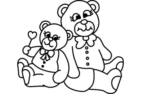 Dibujos para imprimir : Osito 078 – 10 Doigts