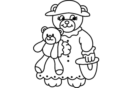 Dibujos para imprimir : Osito 080 – 10 Doigts