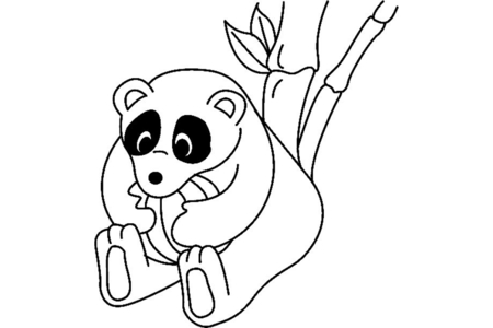 Printable coloring pages: Panda 04 – 10 Doigts