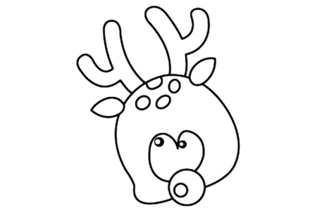 Printable coloring pages: Reindeer 03 – 10 Doigts