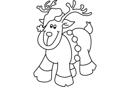 Printable coloring pages: Reindeer 06 – 10 Doigts