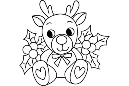 Dibujos para imprimir : Reno 08 – 10 Doigts