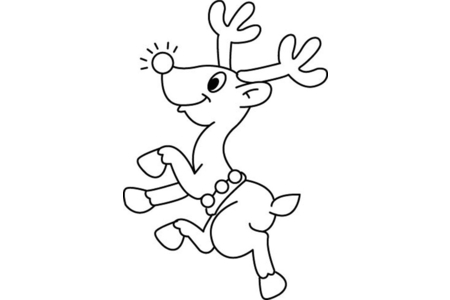 Printable coloring pages: Reindeer 09 – 10 Doigts