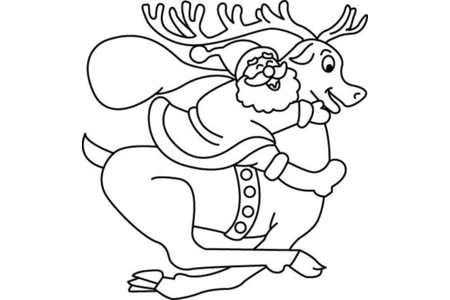 Printable coloring pages: Reindeer 11 – 10 Doigts