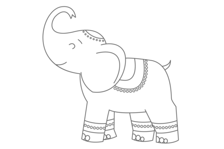 Printable coloring pages: Elephant15 – 10 Doigts